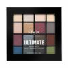 NYX Professional Makeup Ultimate Eye Shadow Palette Pressed Pigments 40 Shades Matte Satin Metallic Shade Ultimate Utopia