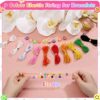 Cridoz Bead Bracelet Making Kit with Pony Beads, Polymer Fruit Clay Beads, Smile Face Charm/ Letter Beads for Friendship Bracelets and Jewelry Ma