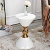 WALNUTA Style living room side tables Gold Teatable sofa Endtable white and black side coffee table Color  A