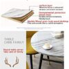 DZFURNIT Office Table and Chair Set Business Coffee Table Table and Chair Combination Restaurant Soild Wooden Round Table 80cm Office Conference
