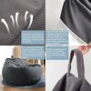 Kisbeibi Bean Bag Chair Cover No Filler Washable Ultra Soft Corduroy Sturdy Beanbag CoverBluesize70x80cm