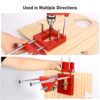Woodworking Drill Locator, Adjustable Punch Locator Drill Template Guide, Woodworking Punch Locator Drilling Locator Tool Kit for Drilling Hole (