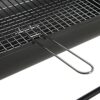 wilko Oil Drum Charcoal BBQ Grill - With Lid Cover - Chrome Plated Steel Cooking Grid - Built-in Temperature Gauge - Warming Rack and Base Wheels