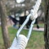 apofly Tree Swing Ropes, 2Pcs 4M Hammock Hanging Rope Adjustable Swing Hooks Strap Garden Furniture Accessories
