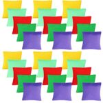 Skylety 30 Pieces Mini Colorful Cornhole Bean Bags Nylon Sack Tossing Beanbags Fun Sports Outdoor Family Games Kid Toys for Hand Toss Party Game