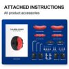 WZRAXJ Break Caliper Cover Fit for 2020 2021 2022 Tesla Model Y Accessories Wheel Size 19 inch 20 inch Red Caliper Protector Improved Model (Not