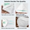 Nafy Powecom 5Layer Breathable Protective Face Masks Cup Dust Masks Filter Efficiency 95 Improved Standard GB26262019 White  10pcs