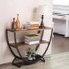 Axdwfd Console table 3 Tiers Console Sofa Side Table Bookshelf Entryway Accent Tables Storage Shelf Living Room Entry Hall Table