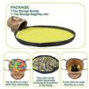 AOSEE Foldable Toy Storage Basket with Play Mat, Children Toy Organizer with Anti Dust Lid, Portable Cartoon Drawstring Toy Storage Bucket, Quick