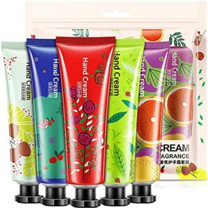 Hand Cream Gift Set Fruit Hand Cream Mini Travel Hand Cream Multipack Daily Moisturizing Hand Cream Set Rose Green Tea Raspberry Grapefruit Shea
