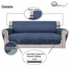 Greatime Sofa Covers Slipcovers,Reversible Quilted Furniture Protector,Water Resistant,Improved Couch Shield with Elastic Straps,Anti-Slip Foams,