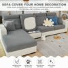 Super Stretch Sofa Cover 1 2 3 4 Seater L Shape, WearResistant Spandex Corner Sofa Cover Non Slip Sofa Slipcovers with Elastic Bottom, Great for