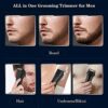 ENSSU Electric Body Hair Trimmer Groin Pubic Trimmer with LED Display Hair Clipper for Men Cordless Bread Trimmer USB Rechargeable Body Shaver fo