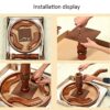SHtables Coffee Table American Solid Wood Small Round Tablebedside Tablesofa Side Tablenegotiation Table for Living Room Balcony Bedroom Size  80