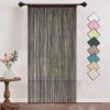 HSYLYM Knitting String Curtain Panels Dense Polyester Fringe Curtain Fly Screens Room Divider for Door Window DecorEcru90x200cm