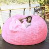 YHNMK Large Bean Bag Chair Cover 5FT6TF7FT Soft Memory Bean Bag Chair with Microsuede Cover Furniture and Accessories for Dorm Room No Filler Bea