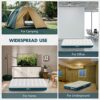 JHUNSWEN Camping Air Mattress, Raised Surface Air Bed with Carry Bag Durable Blow Up Bed Portable Inflatable for Tents Travel Home Guests 330lb M