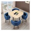Office Business Hotel Lobby Dining Table Set Office Conference Table Office Table and Chair Set Furniture Dining Table and Chair Combination Livi