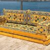 Yellow Sofa Cushions Arabic Majlis Arabic Floor Couch Reading Loveseat 84 Thickness Moroccan Floor Seating Set Moroccan Home Decor Cushion Sofa F