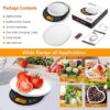 UNIWEIGH Smart Food Scale 6.6lb/3kg, Digital Kitchen Scale with Nutritional Calculator APP and USB Charging Cable, Recharge Bluetooth Scale Gram