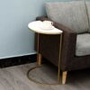 Deezu Nest Of Tables White Coffee Table Side Tables Laptop Table Marble Side Gold Wrought Iron Sofa End Living Room Coffee Telephone