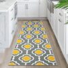 Capslpad Runner Rug for Entryway Non Slip Kitchen Rug Runner Low Pile Machine Washable Carpet Runner Area Rug 65x180cm Hallway Laundry Room Runne