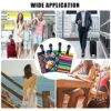 EQLEF® Set Of 4 Lovely Secure Luggage Tags PVC Suitcase luggage tags Business Card Holder/ Travel ID Bag Tag