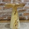 Mushroom Round Side End Table Bespoke Wooden Coffee Table 35 cm Diameter 35 Black