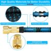Expandable Garden Hose Pipe 15m 50ft, Hosepipes for Garden Flexible Garden Hose with 10 Function Spray Gun, 3/4" 1/2" Connector, Expanding Water
