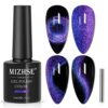 MIZHSE Glitter Nail Polish Cat Eye 9D Gel Nail with Magnetic Stick SoakOff UV LED Gel Polish Discoloration Green Black Manicure DIY Gel Nail Poli