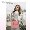 Vanity Case Makeup Storage Box Organiser Travel Train Case Luggage Makeup Case Make Up Beauty Box with Shoulder Strap Large Size27.5x19.5x24.5cm