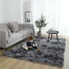 LSXU Rug For Living Room Bedroom Soft Shaggy TieDye Area Rugs Plush Fluffy NonSlip Living Room Rug Modern Indoor Home Kidsroom Decor Carpet Dark
