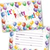 Absolutely Yours Party Invitations Kids. Pack of 36. Balloon Themed Invitations with matching Envelopes. 120 x 172mm, suitable for Boys and Girls