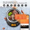 UNIWEIGH Smart Food Scale 6.6lb/3kg, Digital Kitchen Scale with Nutritional Calculator APP and USB Charging Cable, Recharge Bluetooth Scale Gram