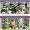 Outdoor Double Hammock, 2 Person Cotton Canvas Hammock 260*150cm,Up to 300KG Portable Hammock with with Carrying Bag Tree Straps & Ropes,Perfect