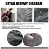 YHNMK Large Bean Bag Chair Cover 5FT6TF7FT Soft Memory Bean Bag Chair with Microsuede Cover Furniture and Accessories for Dorm Room No Filler Bea