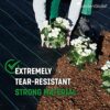 GardenGloss® 30m² Weed Control Membrane (100gsm) - Water Permeable and Tearproof Weed Barrier Fabric - Weed Control Fabric with High UV-Stabilisa