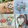 OUTUXED 7200pcs 4mm Glass Seed Beads for Bracelets Making Kit 300pcs Alphabet Letter Beads for Jewelry Making and Crafts with Elastic String Cord