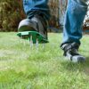 Newthinking Lawn Aerator Shoes, Heavy Duty Spiked Aerating Sandals, Garden Grass Aerator Spiked Sandals with Hook & Loop Straps, All-New Unique D