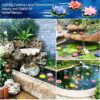 PERFETSELL 5 PCS Floating Flowers for Ponds, Artificial Foam Lotus Flowers  Fake Floating Pond Plants Realistic Water Lily Pads Ornaments for Gar