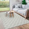 SHACOS Cotton Area Rug 120x180 cm Large Vintage Indoor Rugs for Living Room Morrocan Printed Area Rug Machine Washable Carpet Rug Woven Floor Mat