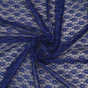 MDS Pack of 10 Yard Bridal Solid Raschel Lace Fabric, Vintage Lace Fabric Bolt for Wedding Dress,Fashion, Crafts, Decorations Lace Trim Fabric 55
