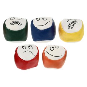 BESPORTBLE Round Sandbag 5Pcs Emoticon Juggling Balls Cartoon Beanbag Toys Children Throwing Plaything Hacky Ball Sacks