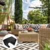 INMOFN 8PCs Patio Furniture Clips Sofa Clips for Outdoor Patio Garden Wicker Rattan Restaurant Rattan Chairs Garden AntiSlip Fasteners Clips 1.67