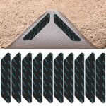 LICQIC Pack Of 10 Rug Grips AntiSlip and Reusable Rug Grippers for Laminate Floor Washable Carpet Stickers for Rugs for All Kinds Of Rugs