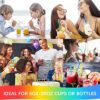 HOXE Pack of 100 Flexible Reusable Straws Drinking Party Straws Set for Kids and Adults Bendable Drinking Straws Multi Colored Bendable Straws fo