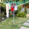 FLATRO Washing Line Spike with Plastic Adapter (32mm and 40mm) | Heavy Duty Metal Ground Spike Rotating Clothes Line for Washing Line Galvanized