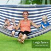 MOSFiATA 285x155cm Hammock with Spreader Bars, Camping Hammock Outdoor, with Thickened Durable Canvas Fabric and Sturdy Metal Knot, 550 lb Load C
