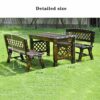 Stool 47in park garden bench anticorrosive wood retro leisure solid wood seat courtyard 23 seat weatherproof porch chair bench outdoor table and