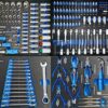 Tool Trolley, Trolley Tool Box with Tools and Foam inserts with 7 drawers, including 6 with tools, Drawers filled with soft carbon look inlays -
